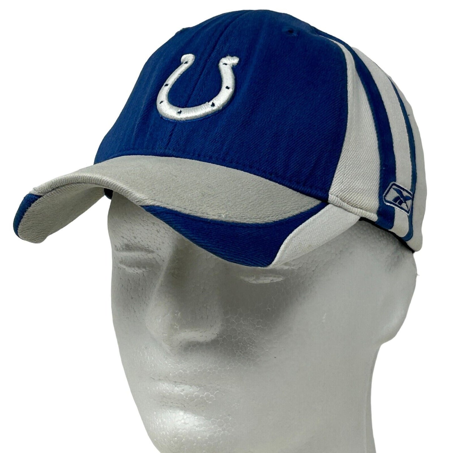 Indianapolis Colts Youth Hat Cap Flex Fitted OSFM Blue NFL Reebok Kids Boys - Neon Vintage