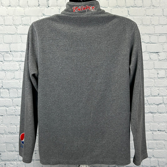 Albuquerque Isotopes 1/4 Quarter Zip Fleece Jacket MiLB Pepsi Cola Gray M Medium
