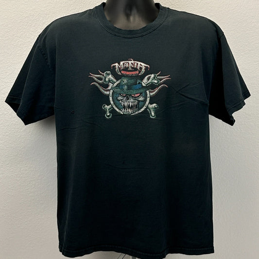 Vintage Distressed Mafia Motorsports T Shirt Mens L Large Black Y2Ks Auto Racing - Neon Vintage
