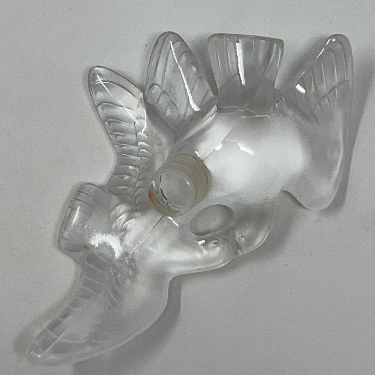 Vintage Nina Ricci L'Air du Temps Lalique Crystal Perfume Bottle 1 Oz Two Doves