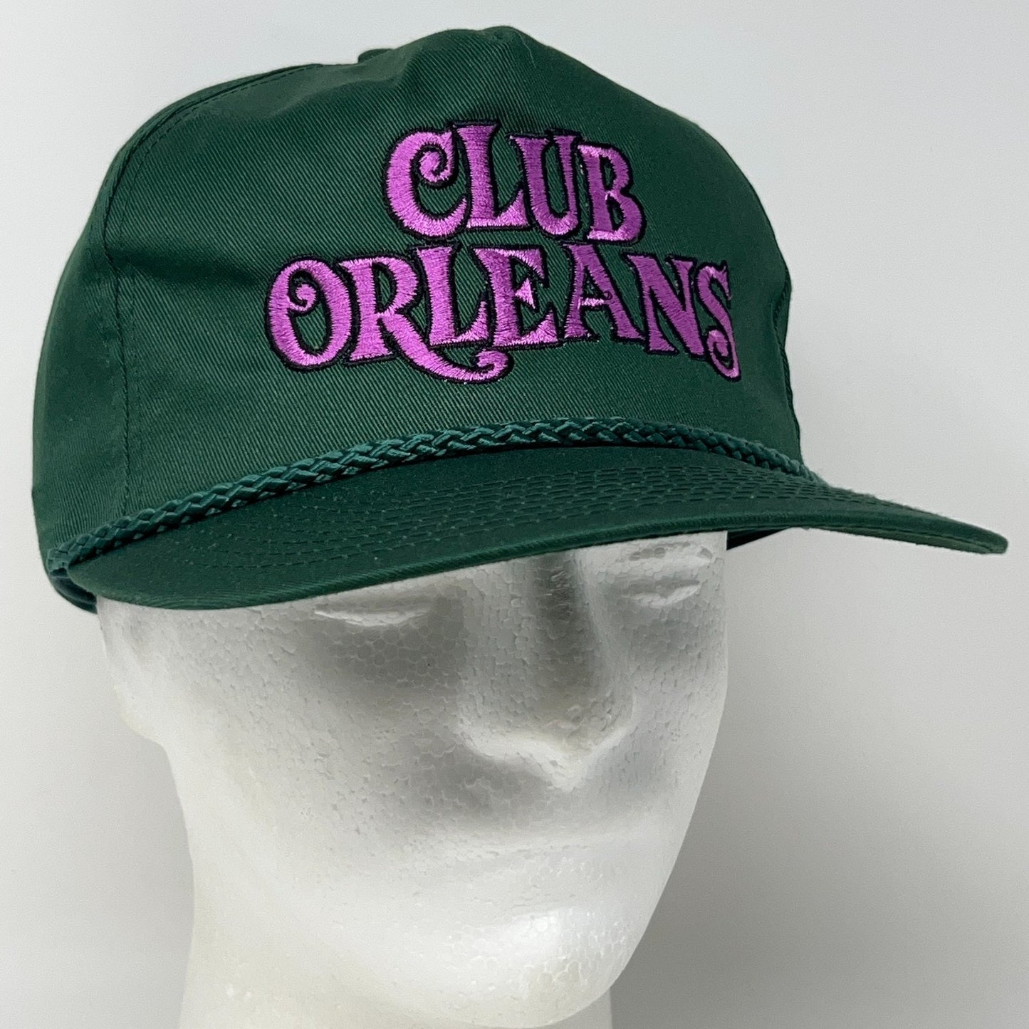 Vintage 90s Club Orleans Casino Las Vegas Hat Baseball Cap Hotel Snapback Green