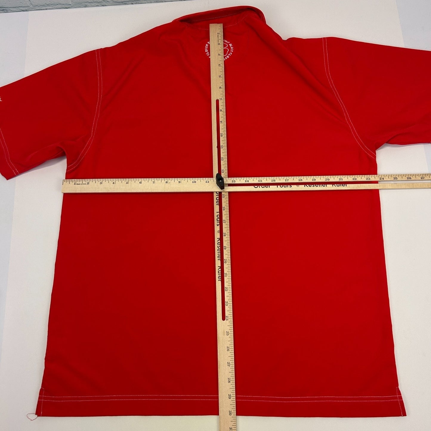 Black Clover Live Lucky Polo Shirt Golf Golfer Golfing Red Mens L Large