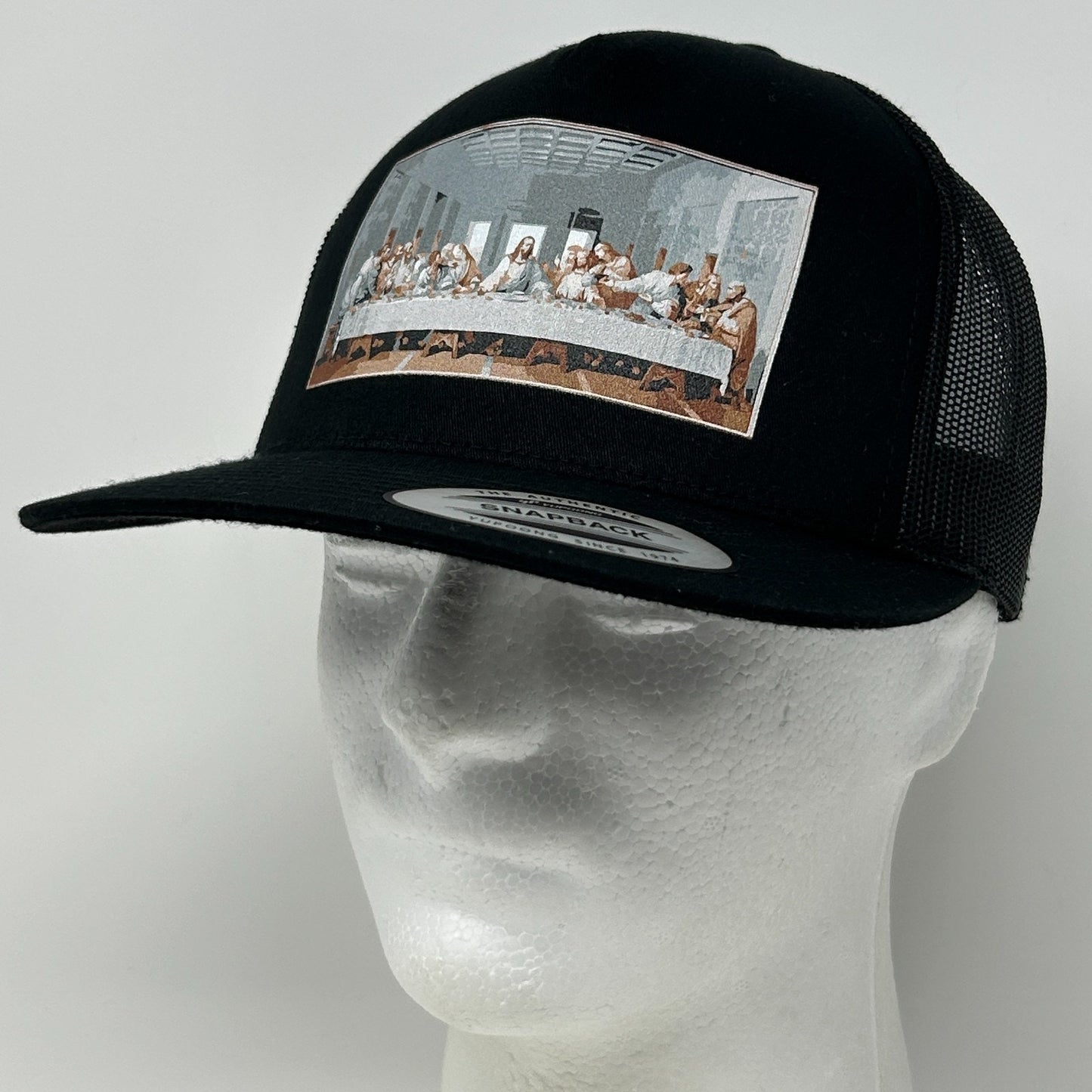 The Last Supper Leonardo da Vinci Trucker Hat Baseball Cap Jesus Snapback Black - Neon Vintage