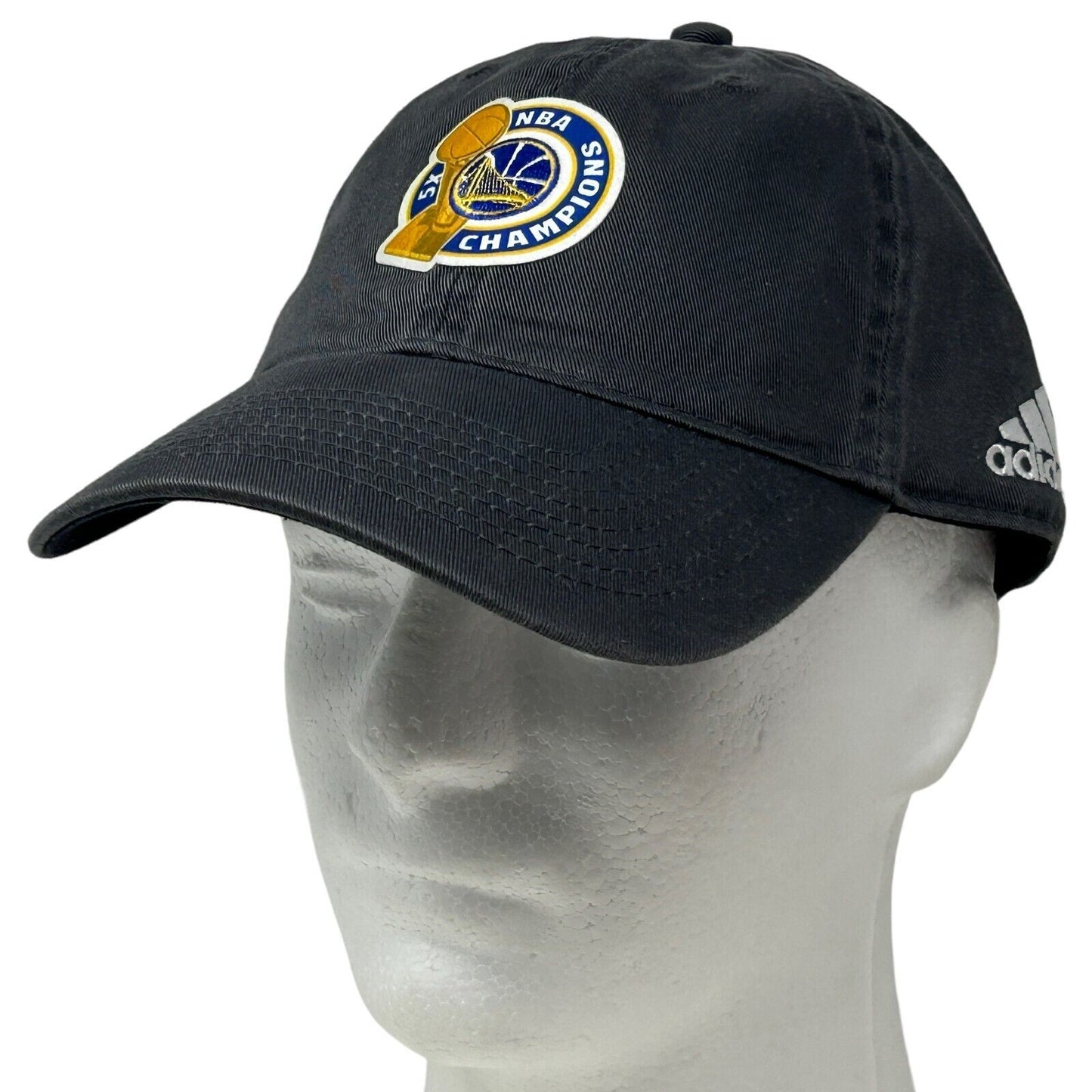 Golden State Warriors 2017 Champions Dad Hat Baseball Cap Adidas Strapback Gray - Neon Vintage