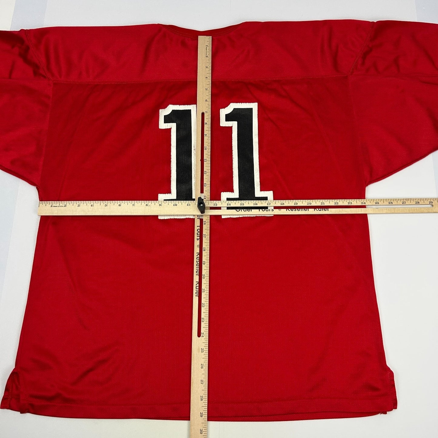 Vintage 90s Wisconsin Badgers Football Jersey Shirt Red USA Made Bike XL X-Large - Neon Vintage