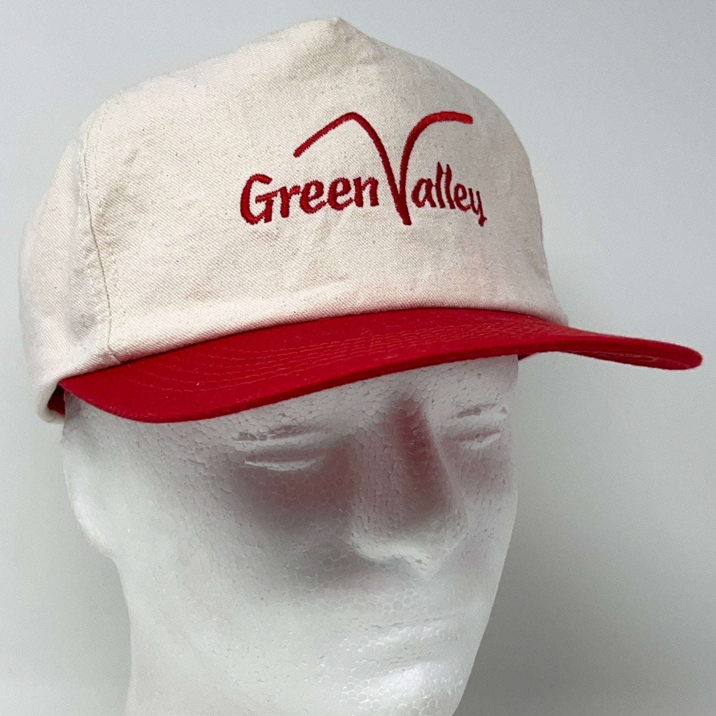 Vintage 90s Green Valley Golf Course Hat Baseball Cap Sioux City Snapback Red