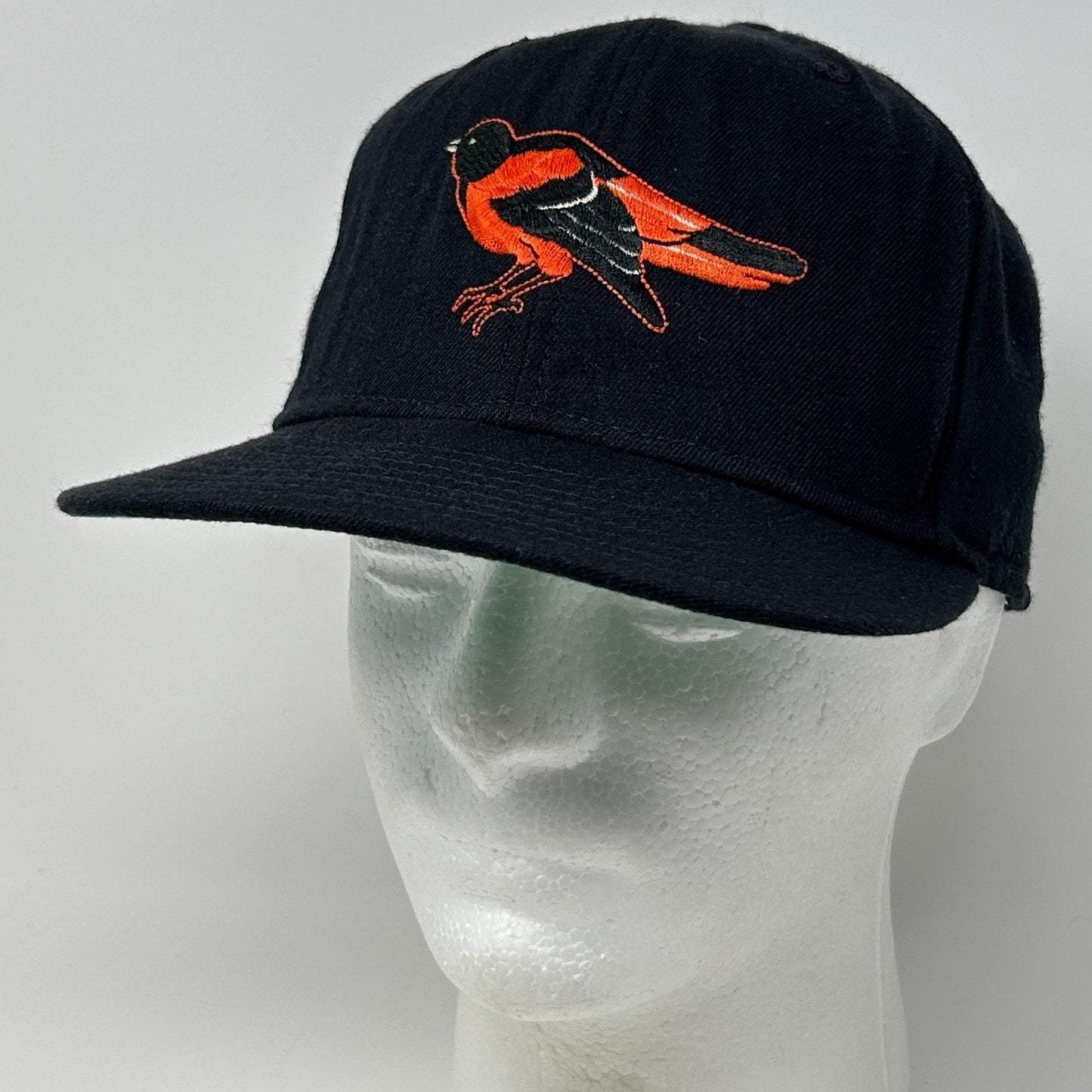 Vintage 90s Baltimore Orioles Hat Baseball Cap New Era USA Black Fitted 7 1/4