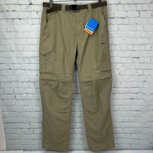 Columbia Silver Ridge Convertible Cargo Pants AM8004 Tan Khaki Beige Mens 34x32