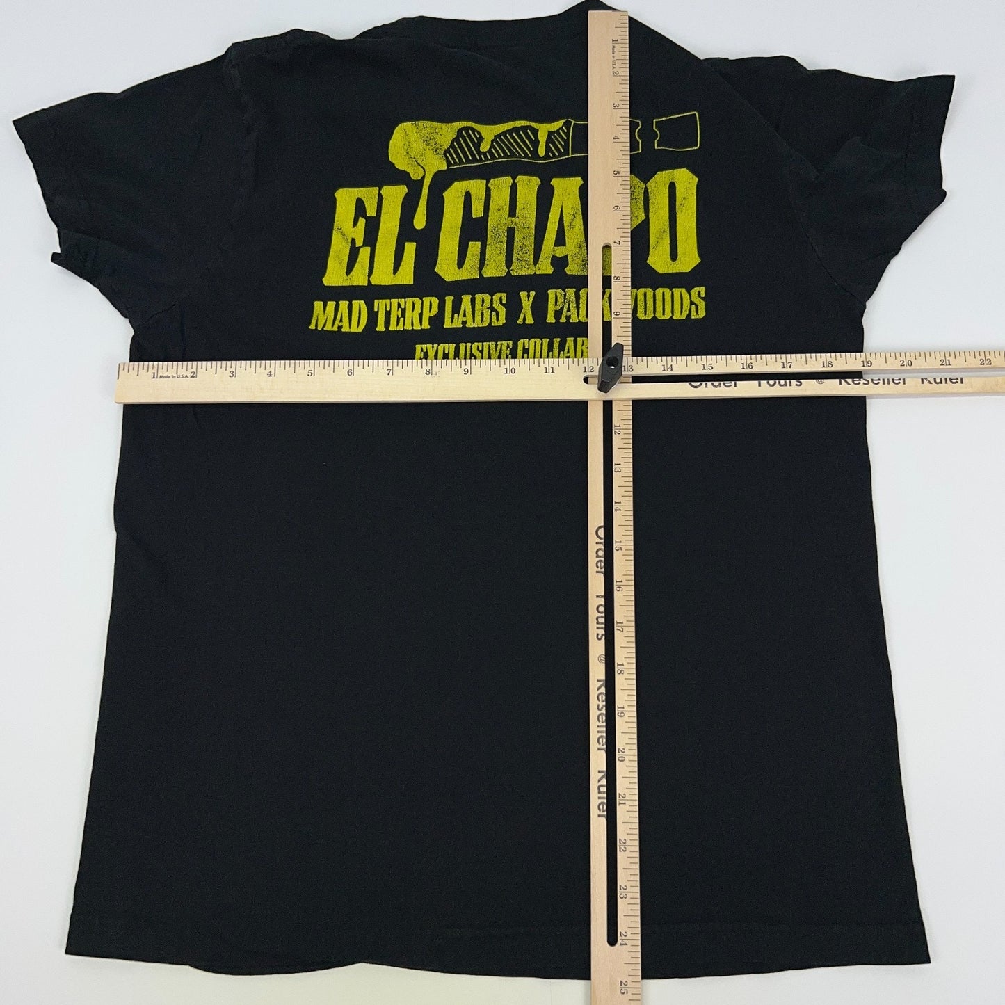 El Chapo Mad Terp Labs x Packwood Collab T Shirt Cannabis Weed Black Tee S Small