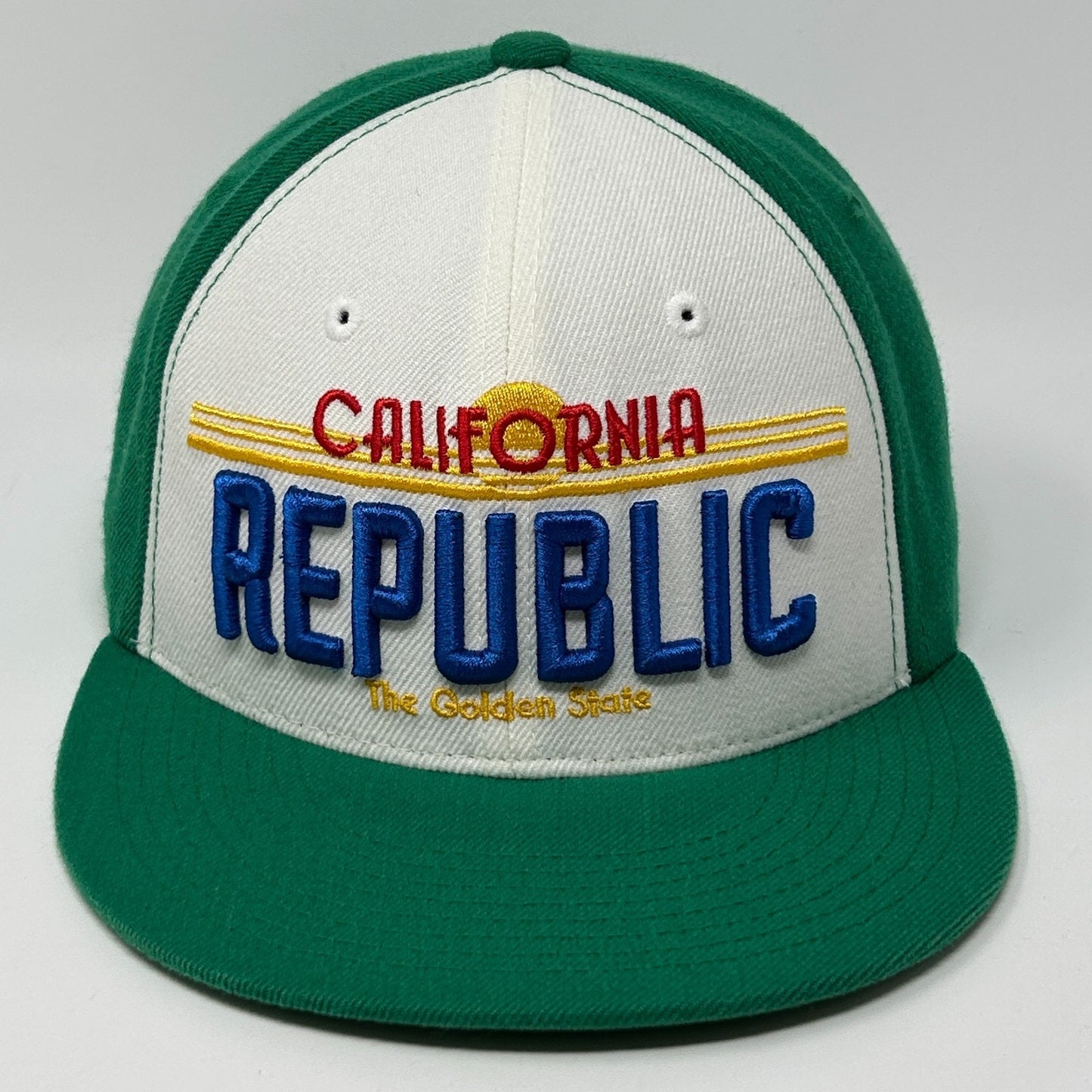 California Republic Hat Cap Green License Plate The Golden State Snapback