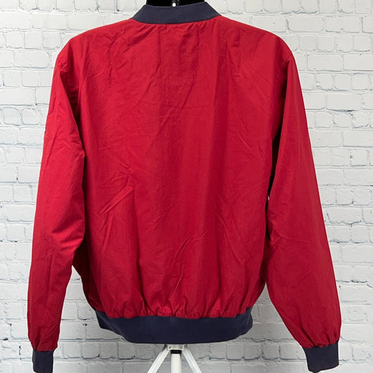 Vintage 90s TPC The Canyons Windbreaker Jacket Red Las Vegas Golfing M Medium