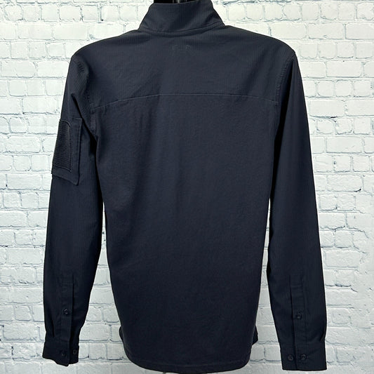 Under Armour Tactical Combat 1/4 Quarter Zip Shirt Blue Loose 1351792 M Medium