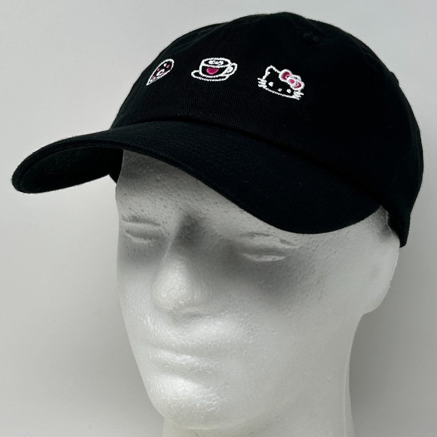 Hello Kitty Cafe Dad Hat Baseball Cap Las Vegas Sanrio 6 Panel Strapback Black