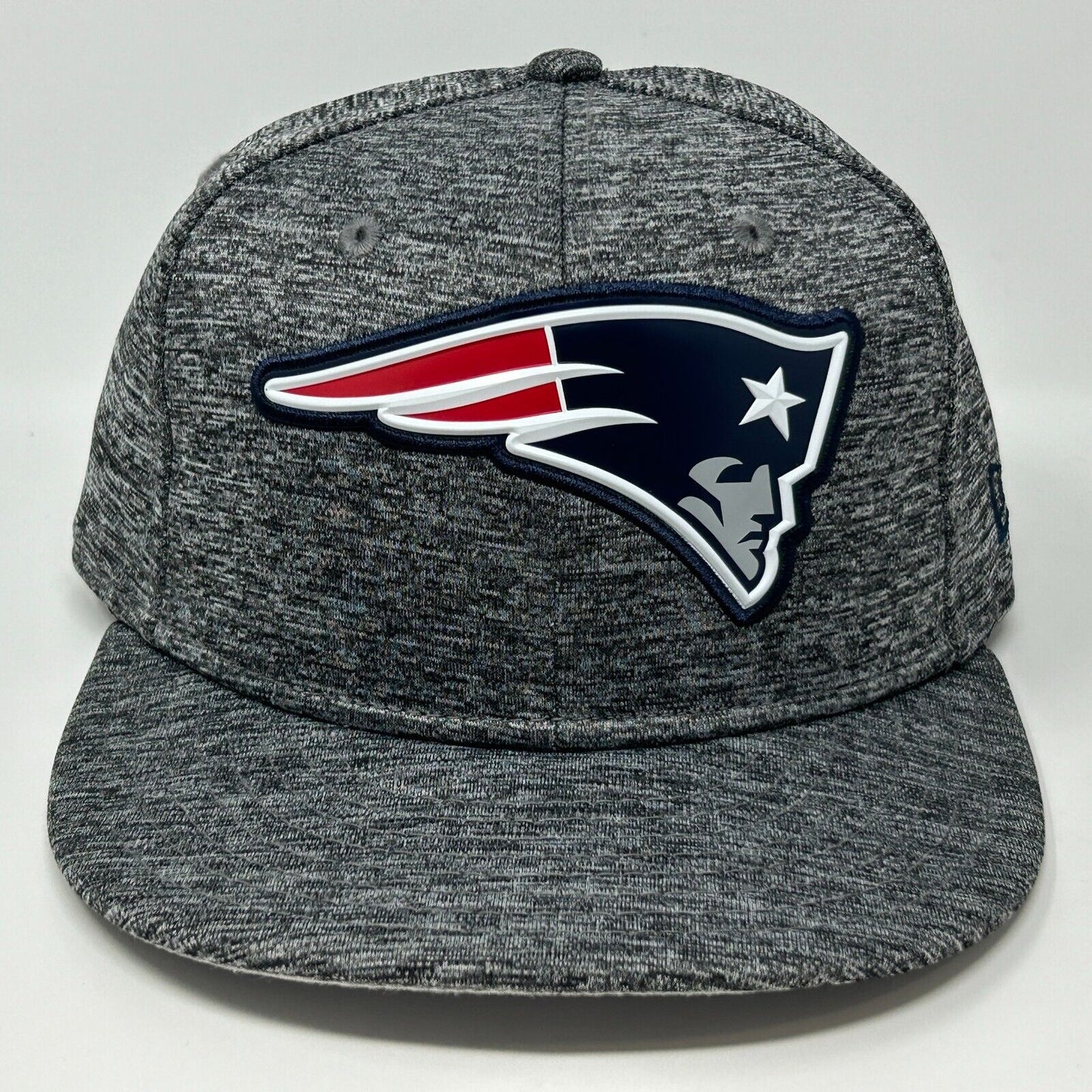 New England Patriots Hat Baseball Cap New Era Heathered Gray NFL 9Fifty Snapback - Neon Vintage