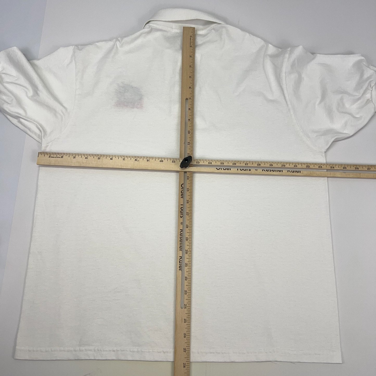 Vintage 90s The Bear 98.9 FM Radio Station Polo Shirt Indiana White Mens L Large