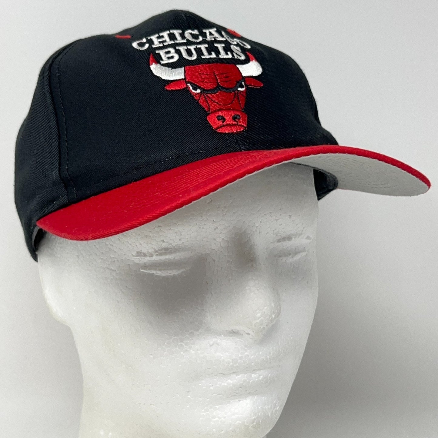 Vintage 90s Chicago Bulls Hat Baseball Cap NBA Basketball Logo 7 Snapback Black