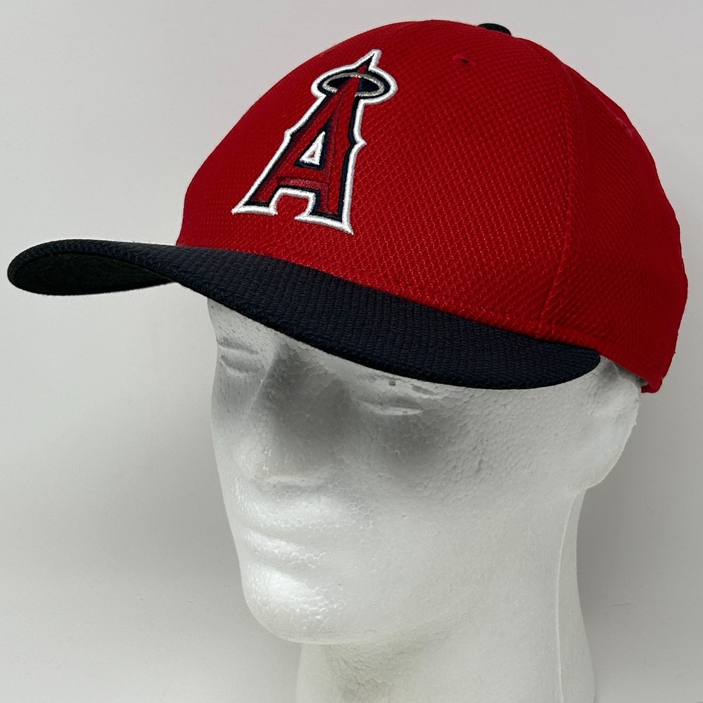 Los Angeles LA Angels Hat Baseball Cap Batting Practice New Era Red Fitted 7 3/8
