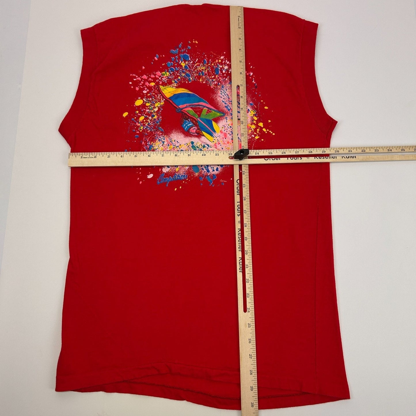 Vintage Windsurfer T Shirt Mens M Medium Red 80s Windsurfing Pond Creek Oklahoma