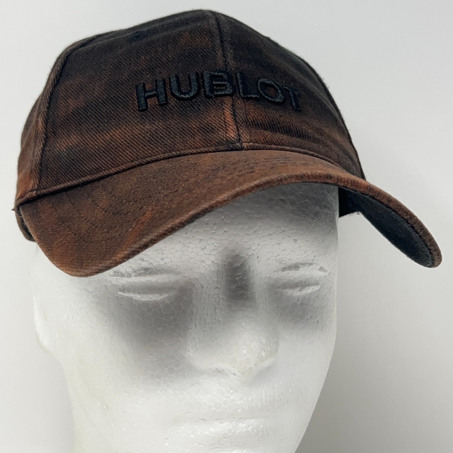 Hublot Watch Hat Baseball Cap Wristwatch Logo 6 Panel Bleached Snapback Black