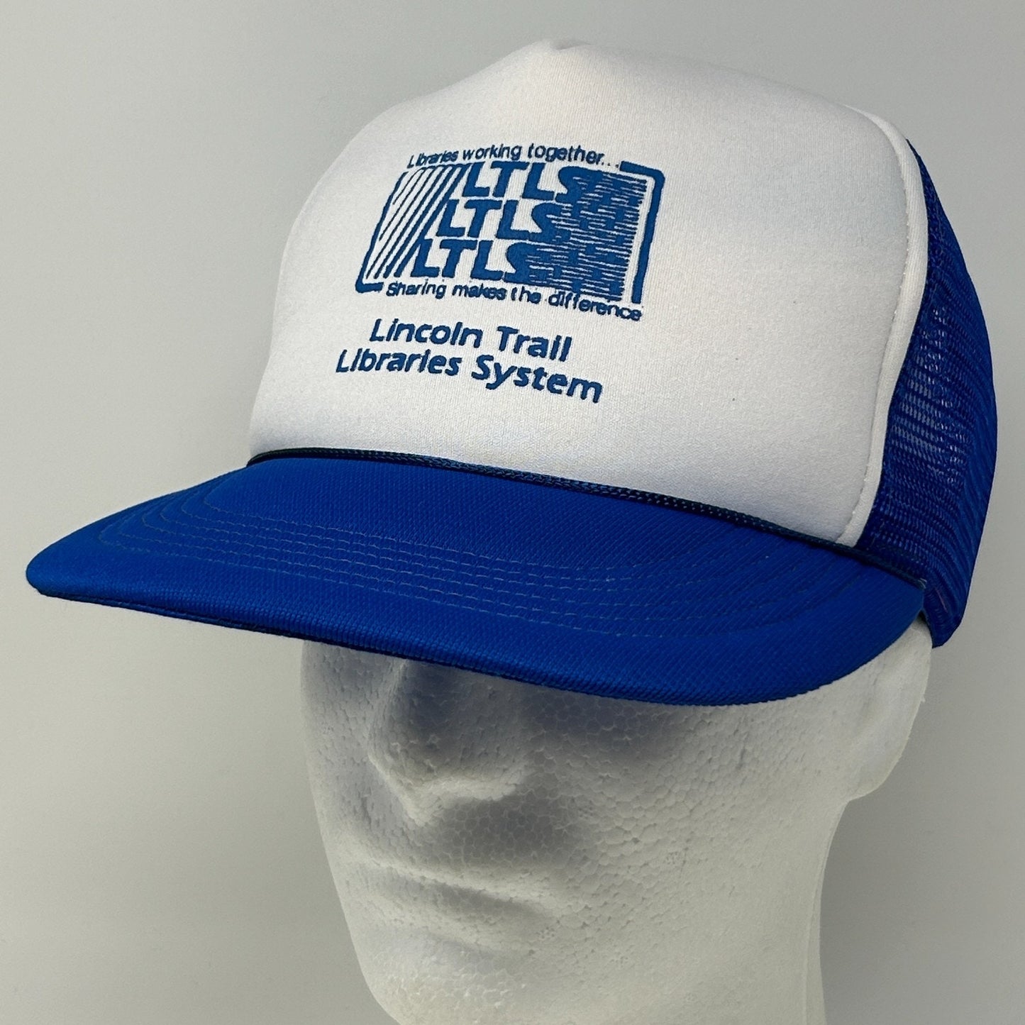 Vintage 80s Illinois Libraries Trucker Hat Baseball Cap Lincoln Library Snapback