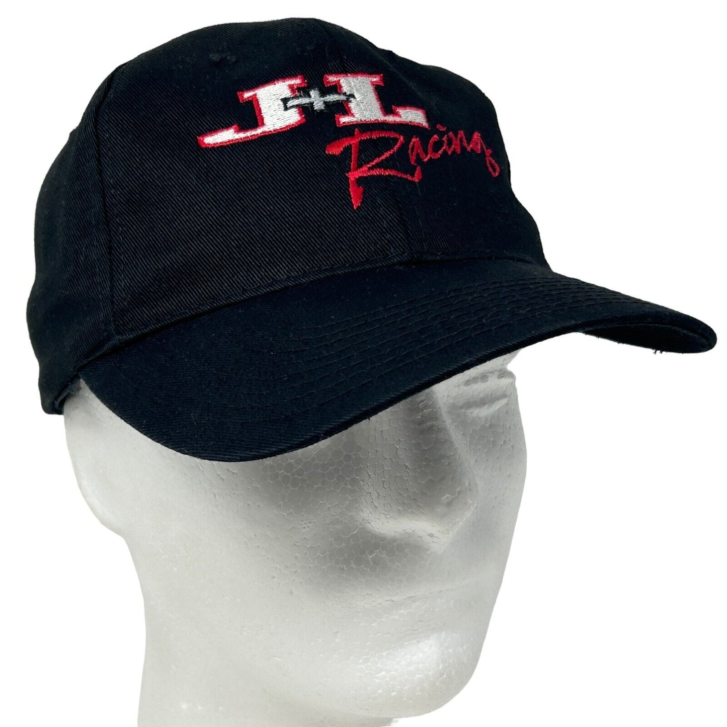 Vintage JL Racing Hat Cap Black 90s Motorsports Auto Racing J&L 6 Panel Snapback - Neon Vintage