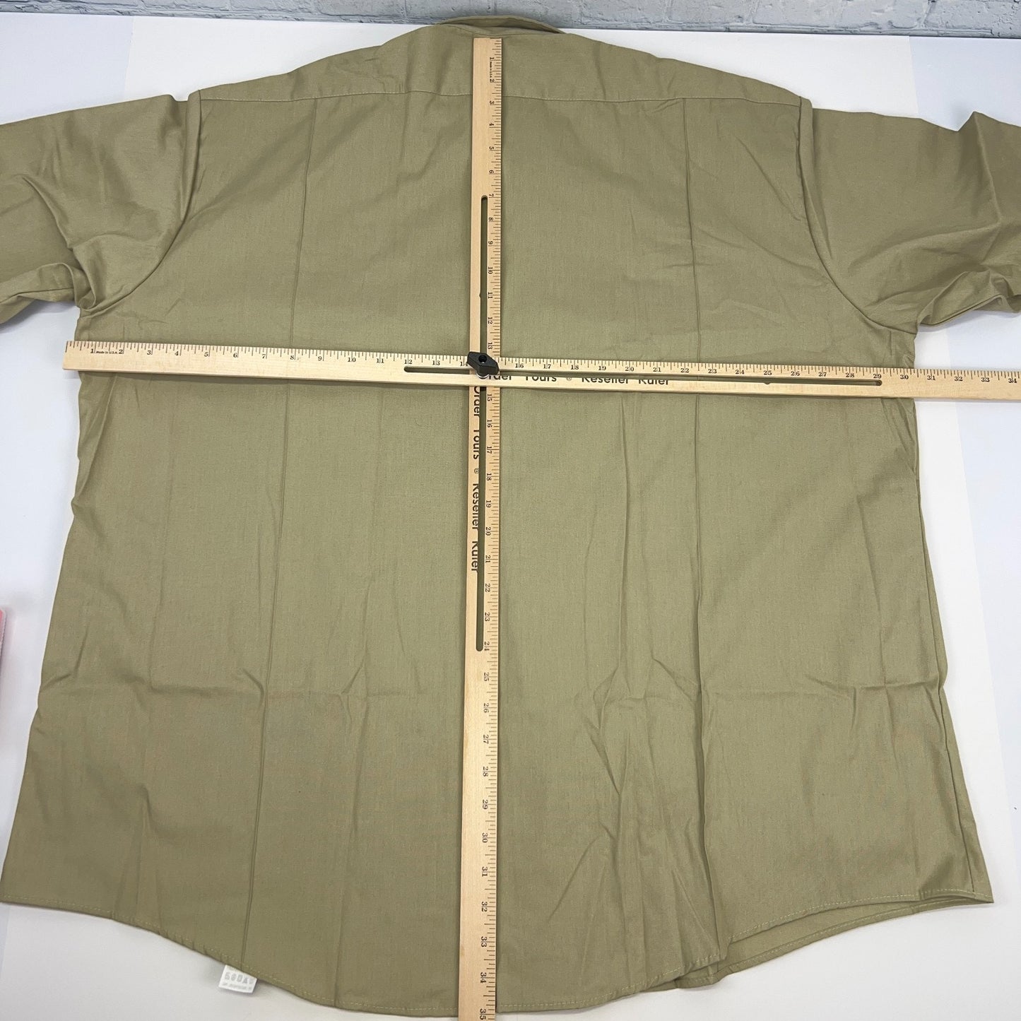 Horace Small Tactical Button Front Shirt Uniform SS Beige Tan Mens 3XL 19 1/2