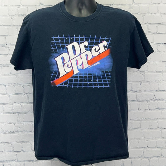 Dr Pepper Retro Space Graph T Shirt Soda Pop Cola Pop Short Sleeve Black L Large