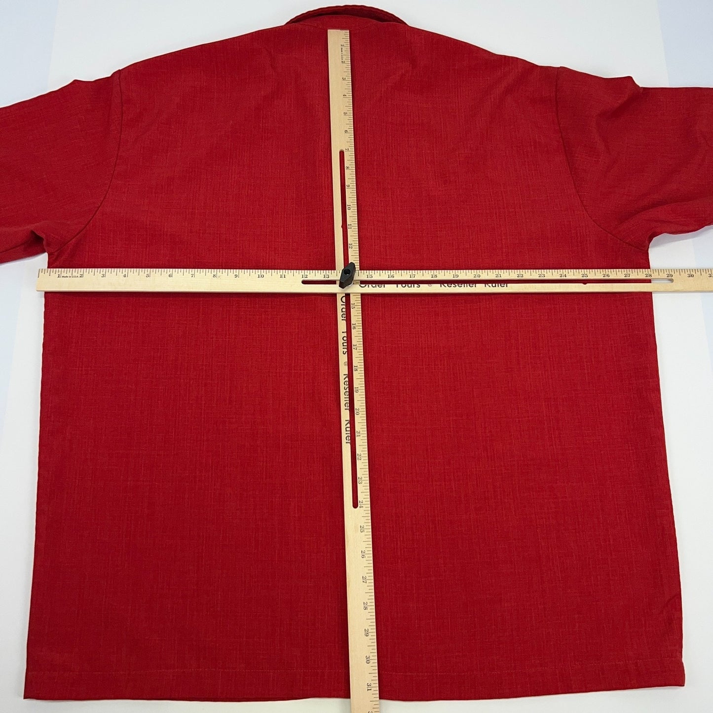 Steady Piston Buttons Bowling Shirt Button Front Rockabilly Hot Rod Red 2XL XXL