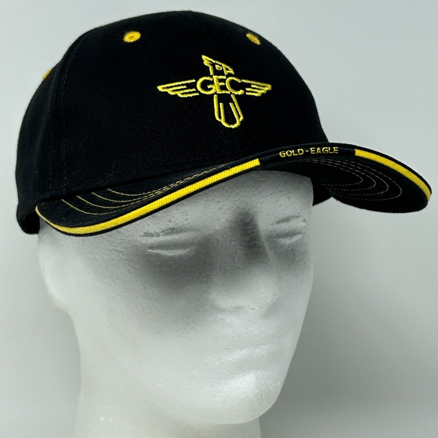 GEC Gold Eagle Coop Hat Baseball Cap Farming Farmer Agriculture Strapback Black