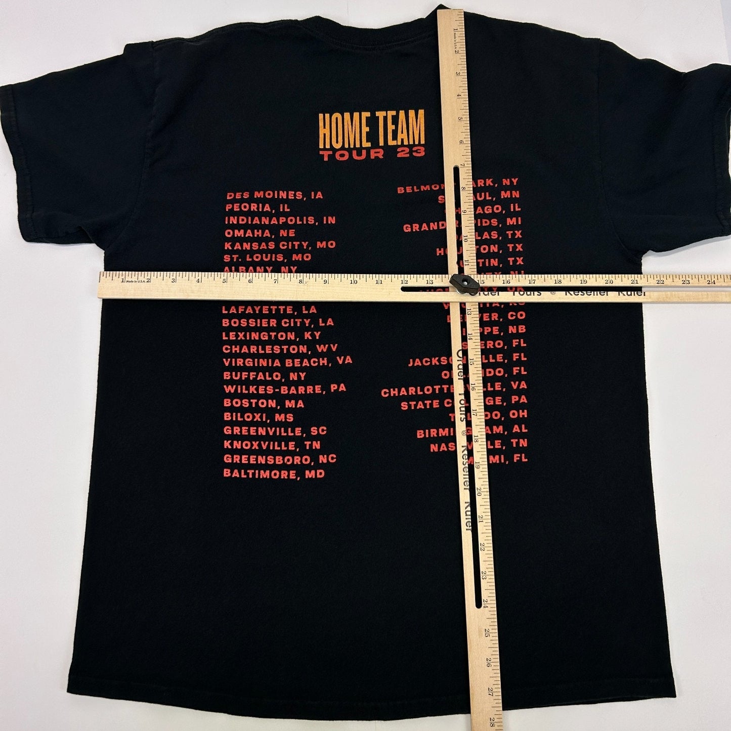 Thomas Rhett 2023 Tour T Shirt Concert Home Team Country Music Black Tee L Large