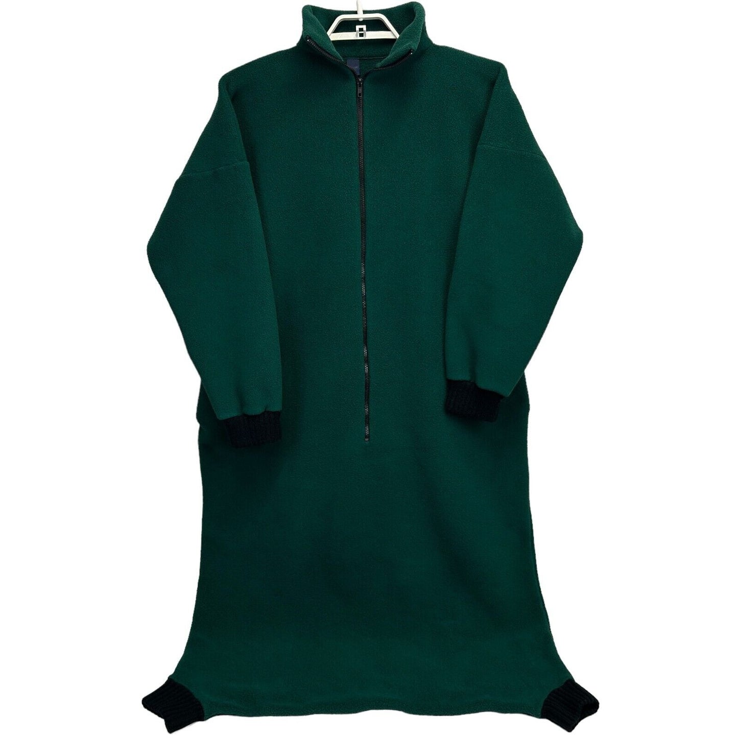 复古 Lands End 羊毛睡衣 OSFA 连体睡袋 美国制造 男女通用 绿色