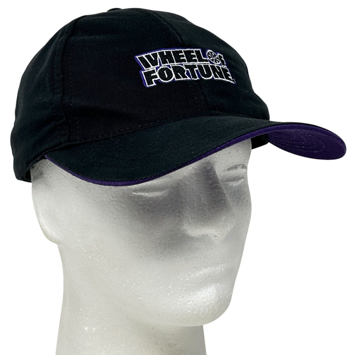 Vintage Wheel of Fortune Hat Baseball Cap TV Game Show 90s USA Snapback Black - Neon Vintage