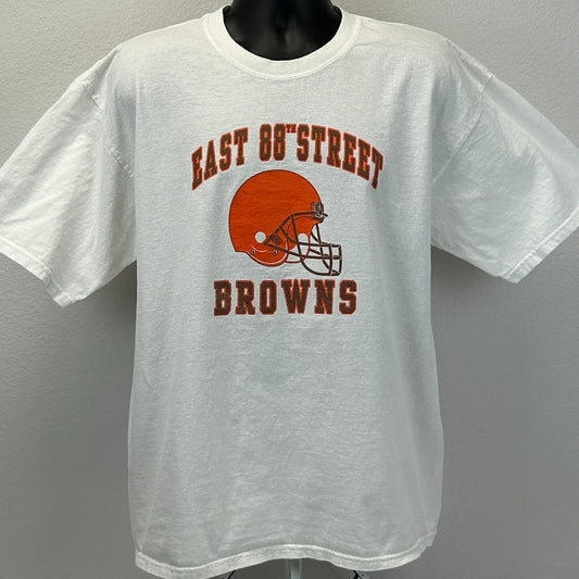 Vintage Y2Ks East 88th Street Cleveland Browns T Shirt White NFL Tee XL X-Large - Neon Vintage