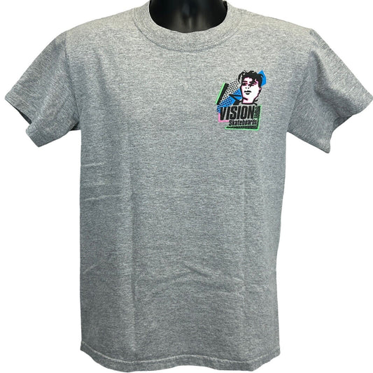Vintage 80s Vision Street Wear Mark Gonzales T Shirt Skater USA Gray Tee S Small