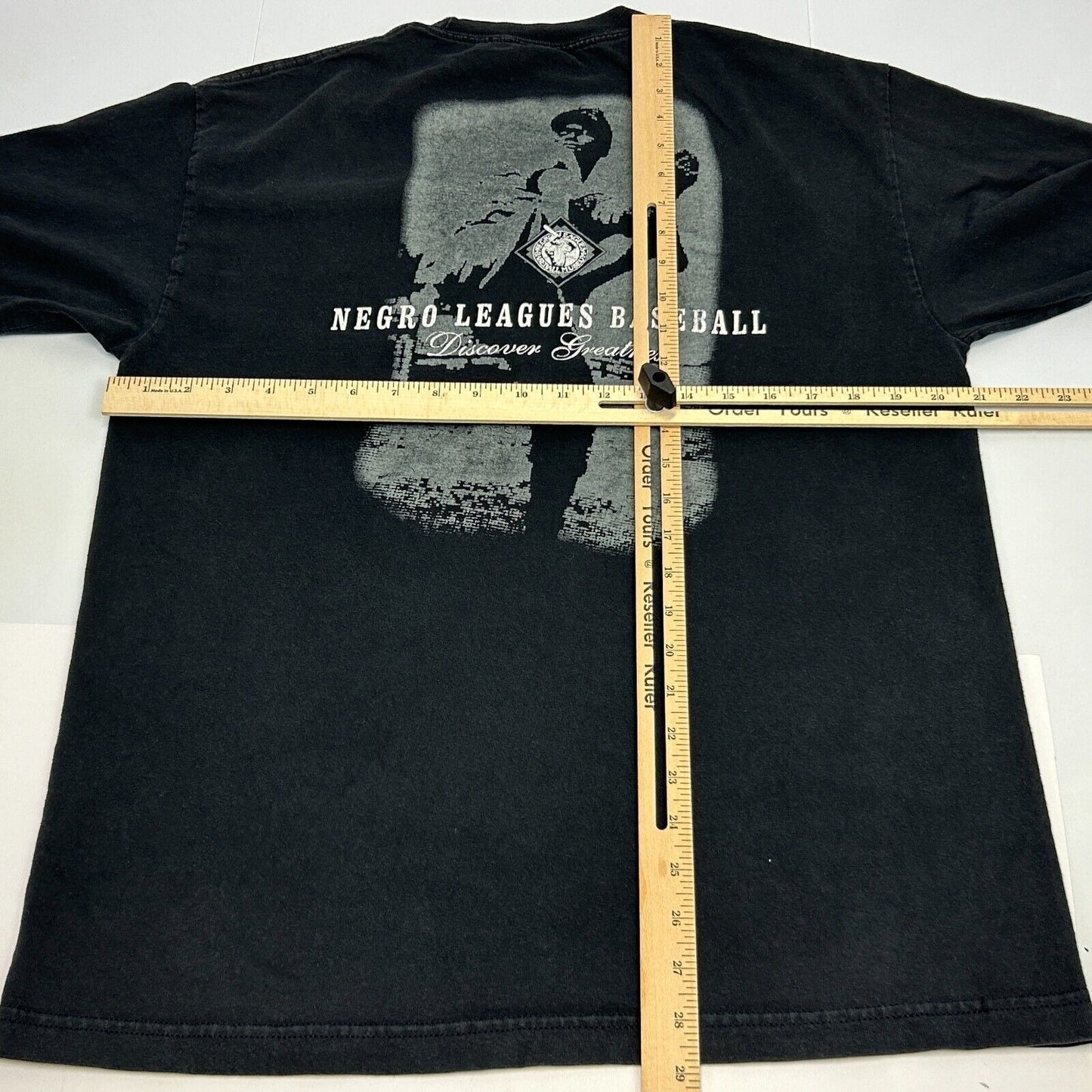 Camiseta vintage del Museo de Béisbol de la Liga Negra para hombre, talla grande, fabricada en EE. UU., color negro