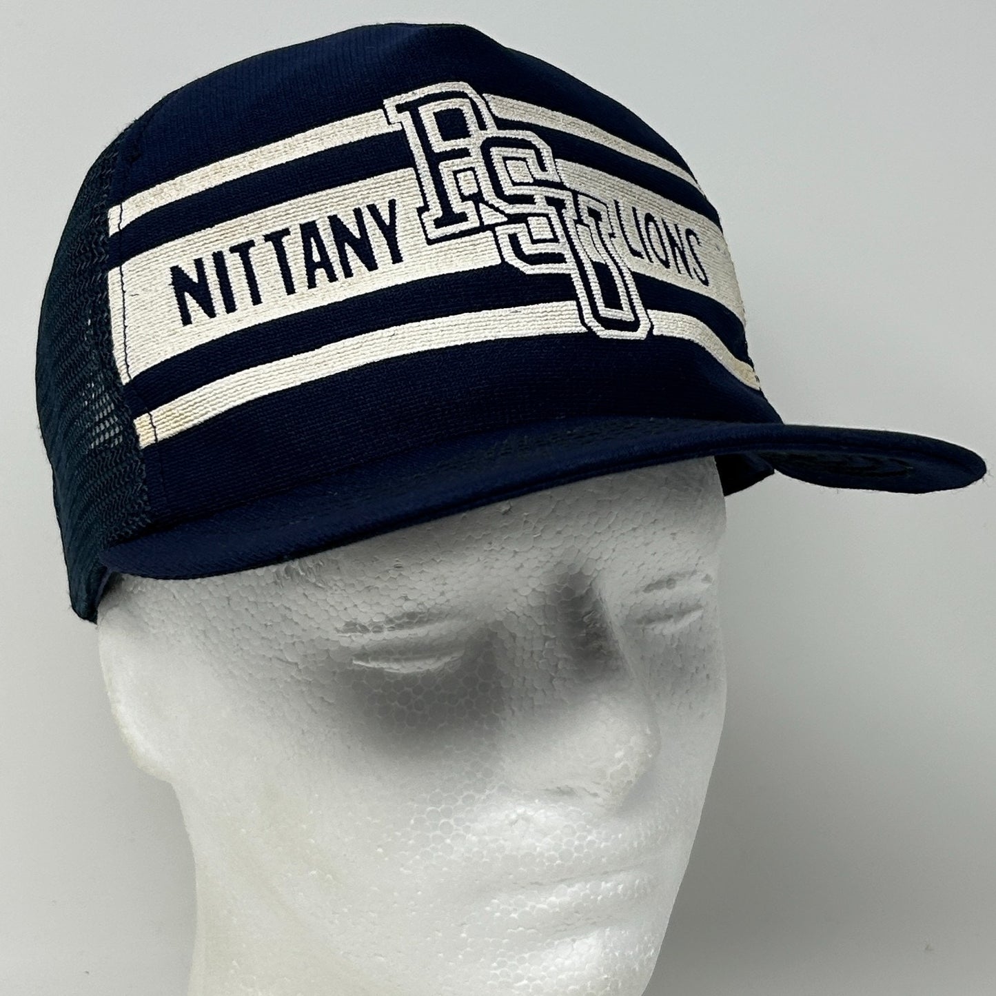 Vintage 80s Penn State Nittany Lions Trucker Hat Baseball Cap PSU Snapback Blue - Neon Vintage