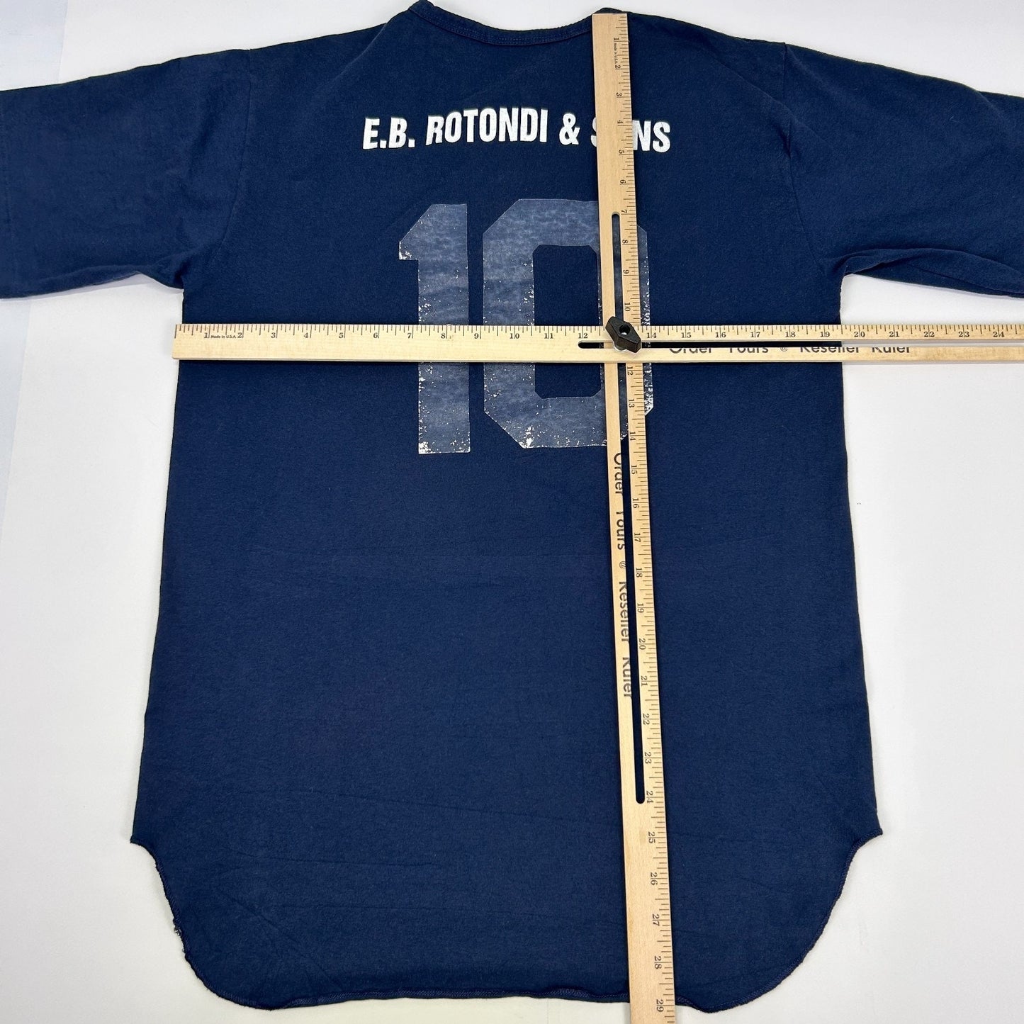 Vintage 90s Winchester Softball Henley T Shirt Made In USA Blue Mens M Medium