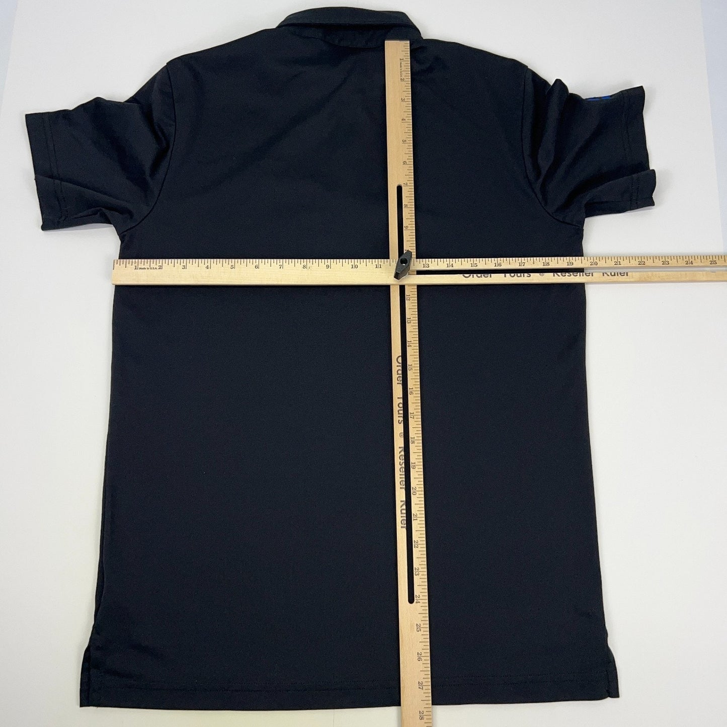 Travis Mathew Oceanside PENTA Polo Shirt Black Short Sleeve Mens M Medium
