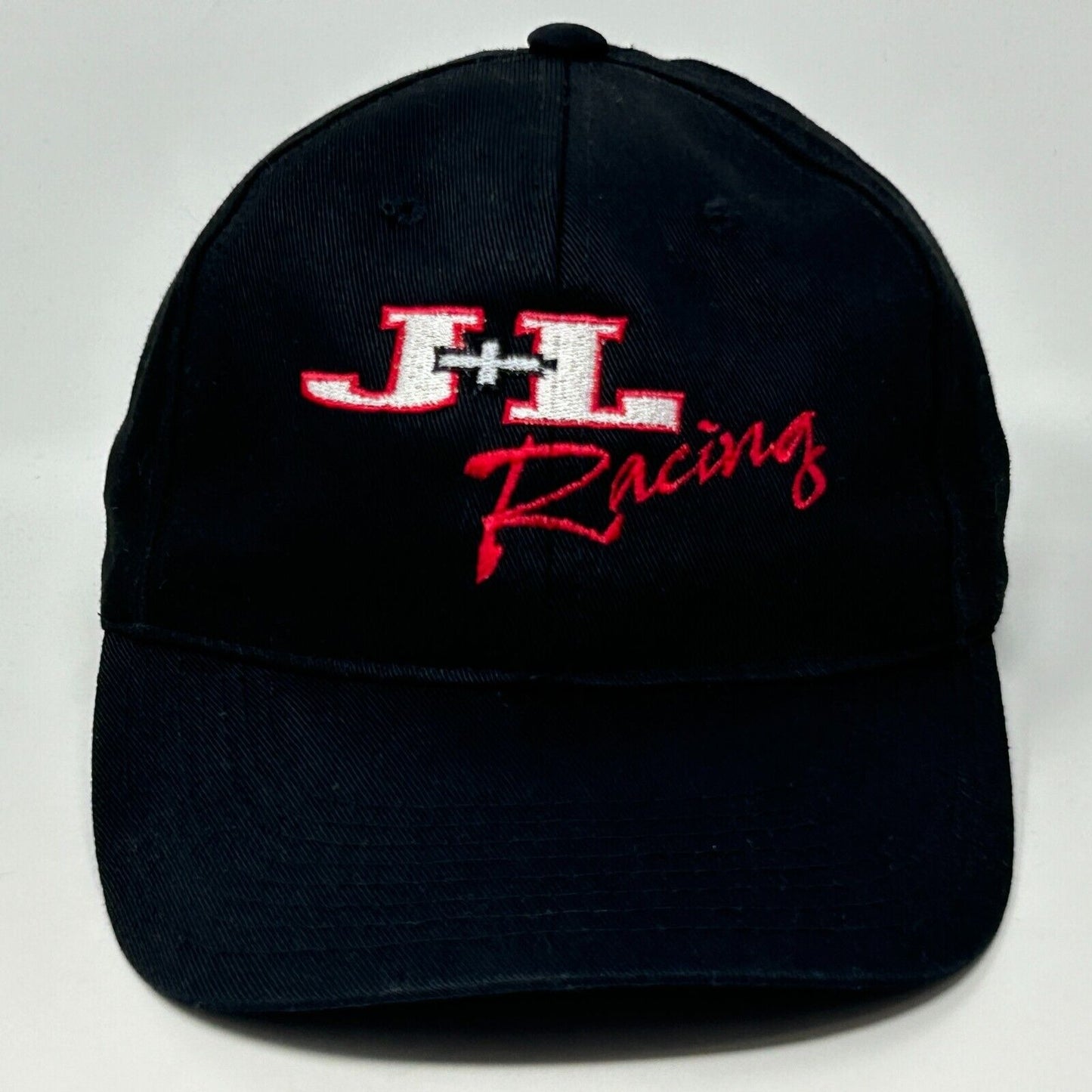 Vintage JL Racing Hat Cap Black 90s Motorsports Auto Racing J&L 6 Panel Snapback