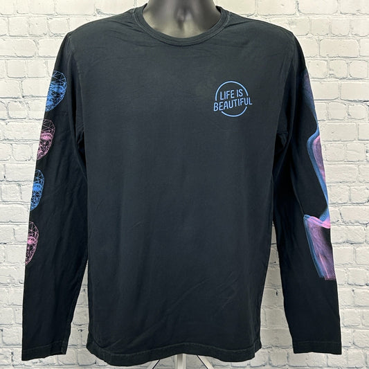Life Is Beautiful Festival 2023 T Shirt Las Vegas Long Sleeve Black M Medium