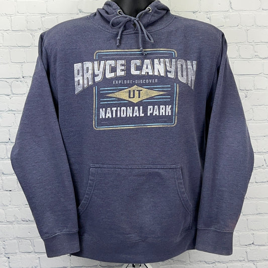Bryce Canyon National Park Hoodie M Medium Blue Hooded Sweatshirt Travel Utah