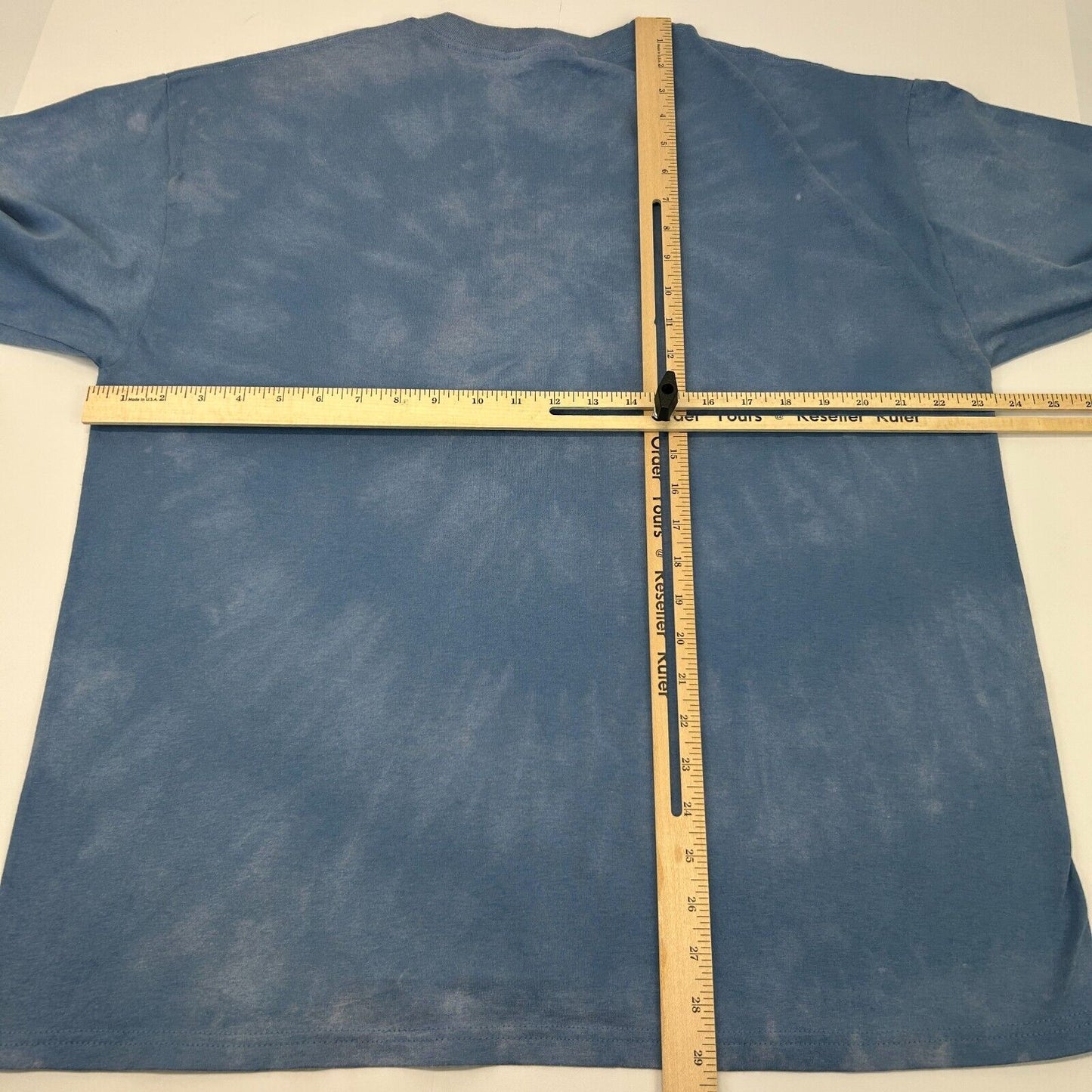 Vintage Love Is a Work of the Heart T Shirt Mens X-Large Cat Angel Religion Blue