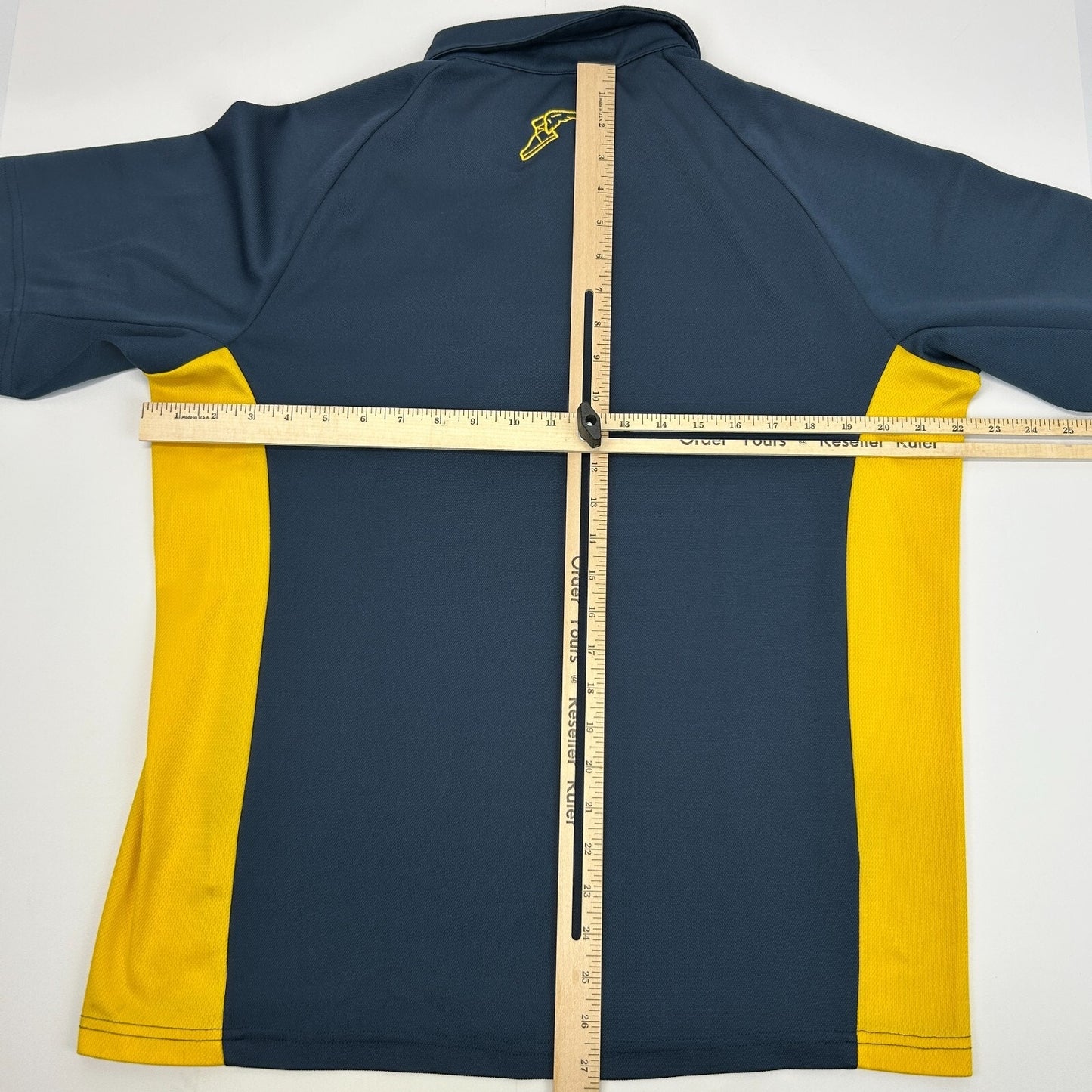 Goodyear Racing Polo Shirt Mens M Medium Blue Motorsports Auto Racing Boardroom