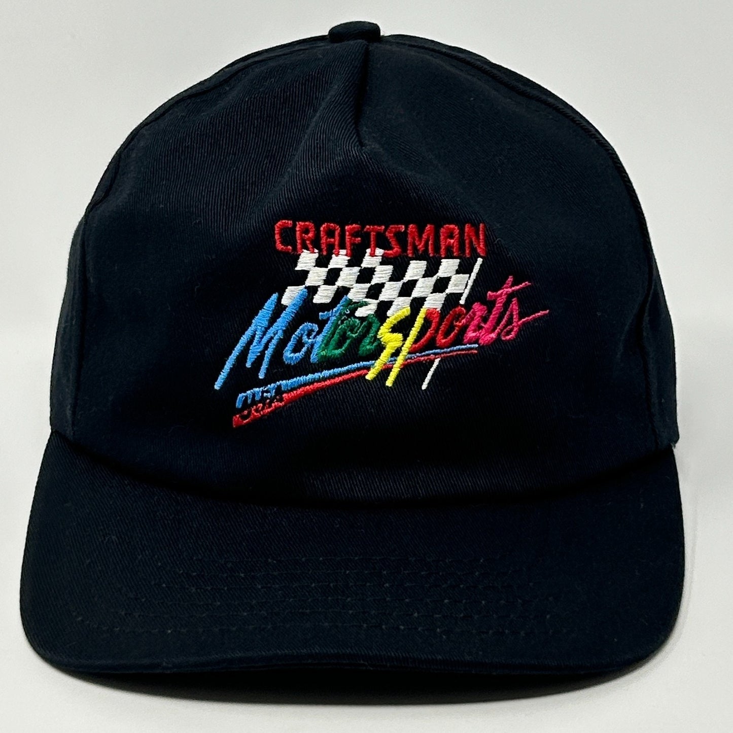 Vintage Craftsman Motorsports Hat Cap Black 90s NASCAR Sears Snapback USA Made