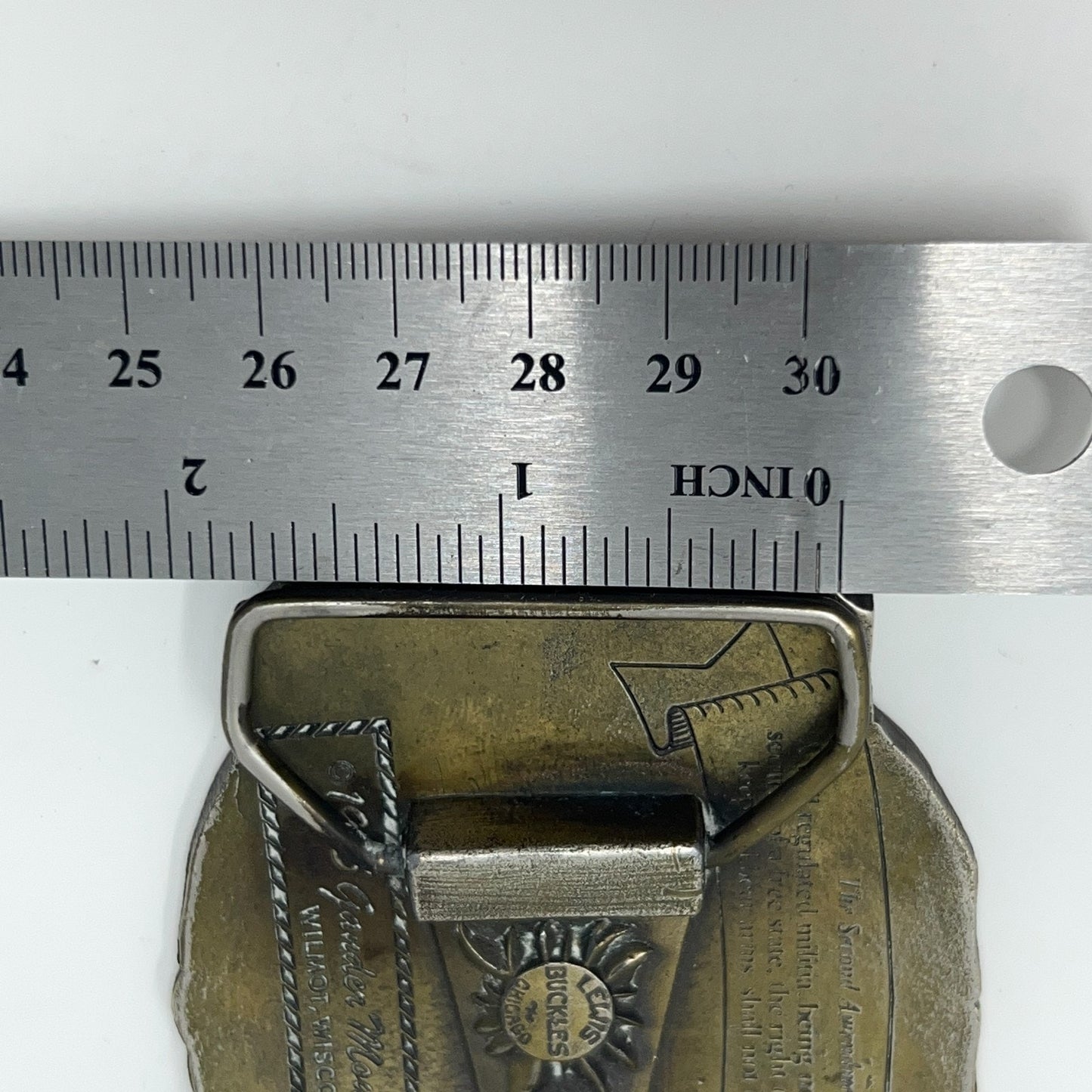 Vintage Right To Bear Arms Bald Eagle Belt Buckle 2nd Amendment Guns Firearms