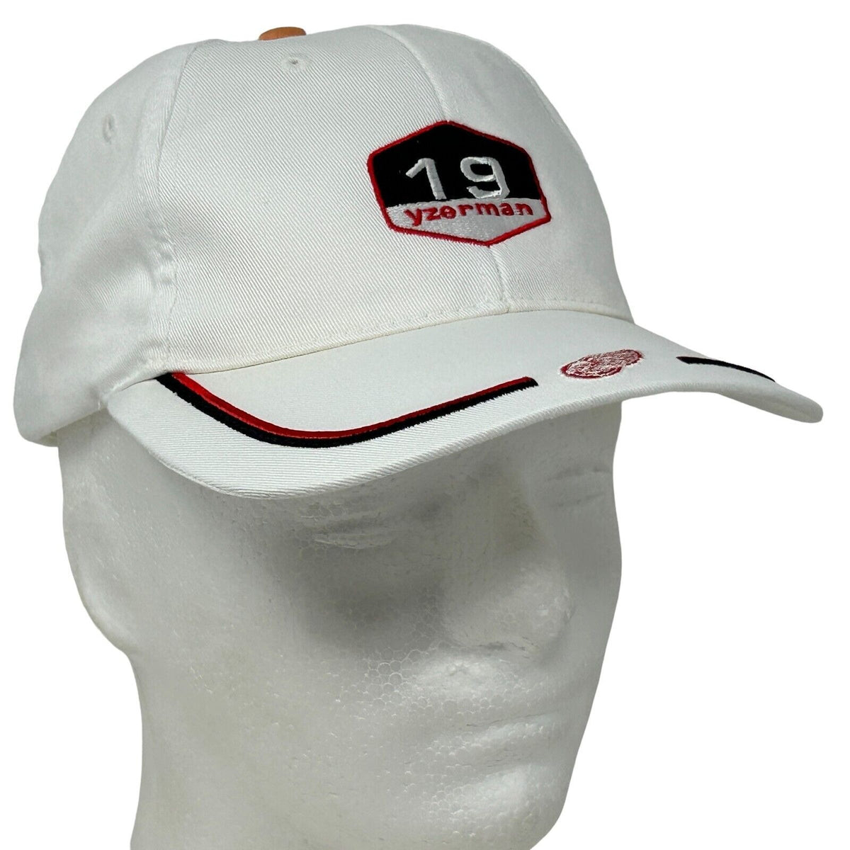 Vintage 90s Detroit Red Wings Steve Yzerman Hat Baseball Cap NHL Strapback White