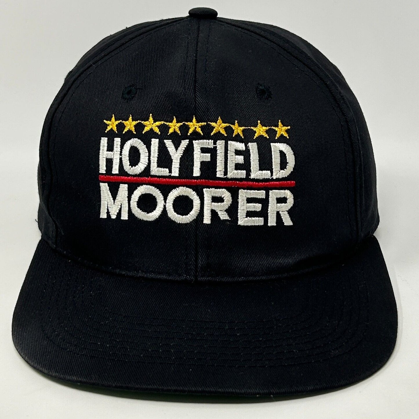 Vintage Evander Holyfield vs Michael Moorer Baseball Cap Hat Boxing Match Black