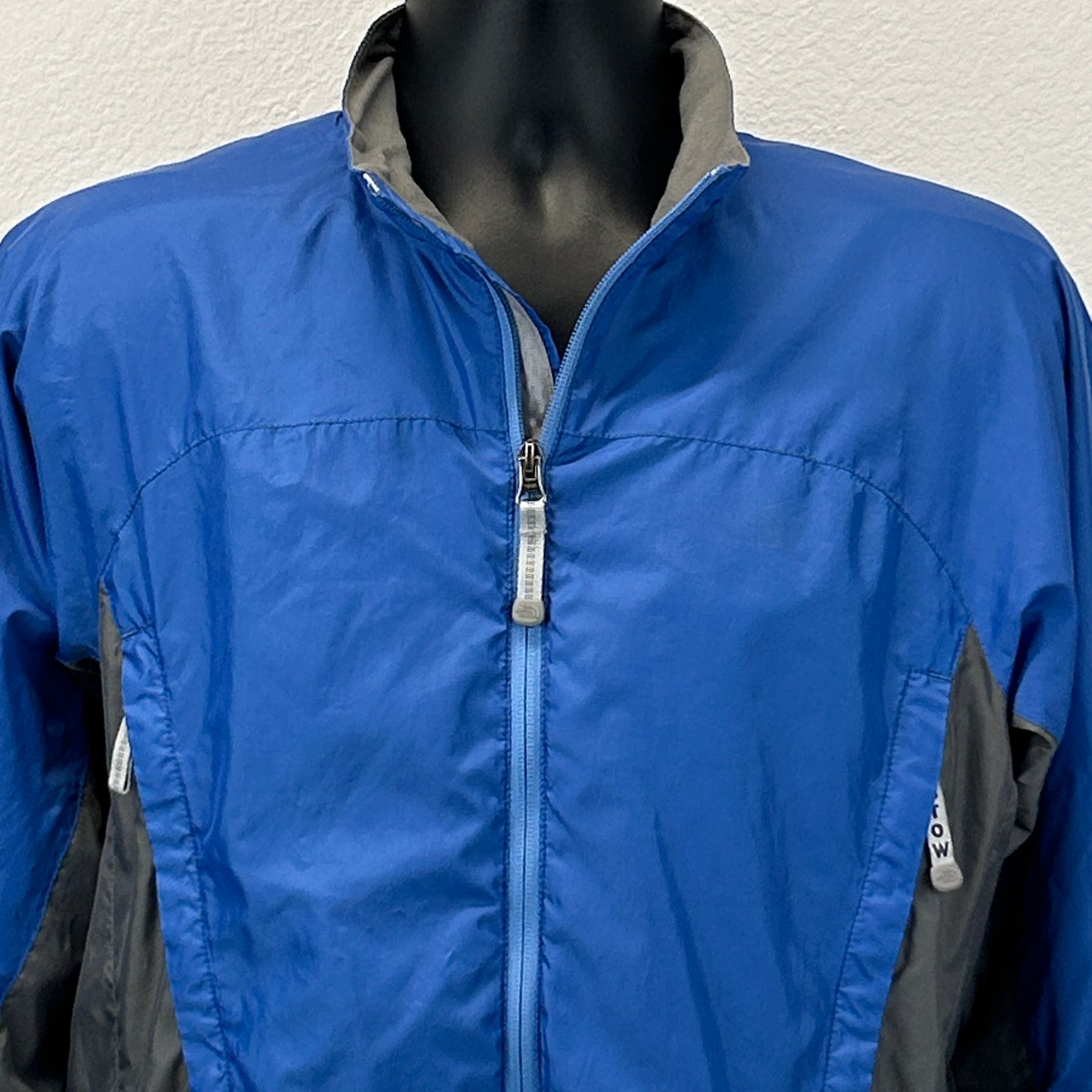 The North Face Windbreaker Jacket Blue Vented Stow Pocket Womens M Medium