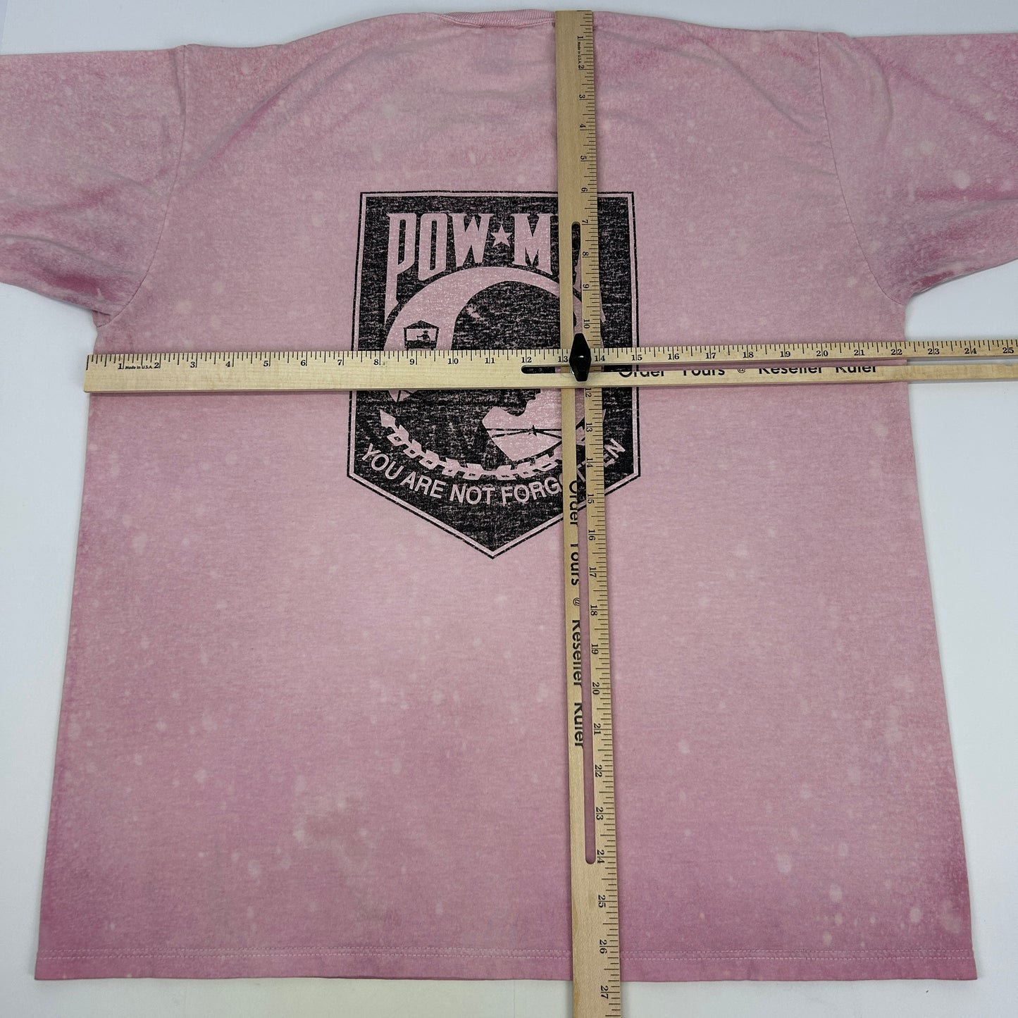 Vintage 90s US Army POW-MIA T Shirt Military United States Pink Mens L Large