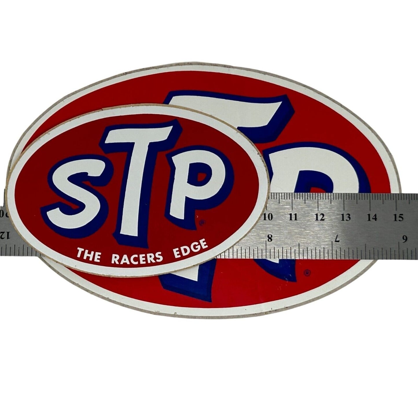 Vintage 60s 70s Lot of 2 STP Oil Stickers Auto Racing Motorsports Indy 500 6"